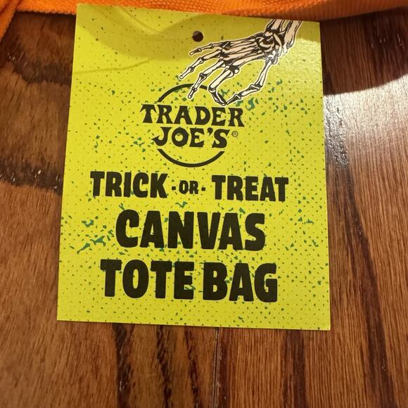 Trader Joe's Trick or Treat Canvas Tote Bag Halloween 3 Reusable Mini Bags New - Picture 12 of 13
